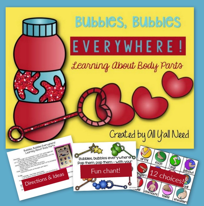 Teaching Body Parts with Bubbles! Speechie Freebies Bloglovin’